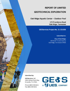 Cover for updated geotechnical study